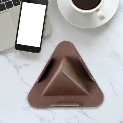 Universal Portable Three Sided Pyramid Shape Mobile Holder Stand for Smartphones and Tablets Foldable Adjustable Desktop Table Phone Stand