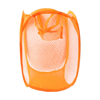 Foldable Pop-Up Mesh Laundry Basket Hamper – Lightweight, Breathable Clothes Storage Organizer with Handles for Home, Bedroom, Bathroom and Travel Use