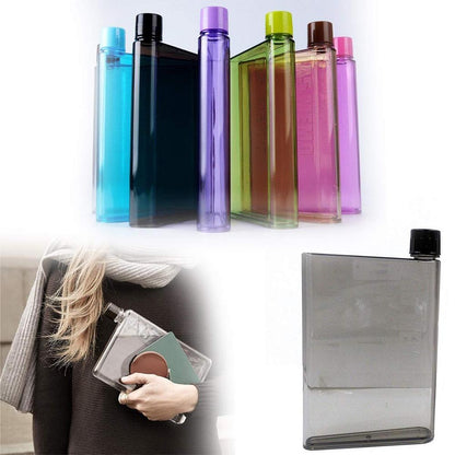 A5 Notebook Style Flat Water Bottle – Ultra Slim & Portable (400ml)