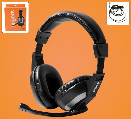 Wired Headphone Set with Adjustable Headband and Noise-Isolating Mic – Stereo Audio Headphones for Work, Calls and Entertainment (1 Pc)