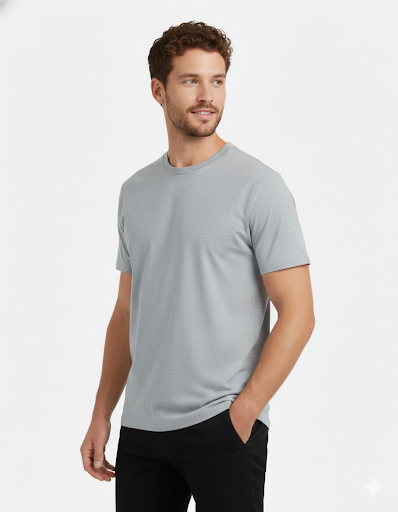NAYAAH Unisex Classic Crew T-Shirt - Plain Basic Colours