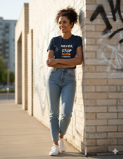 NAYAAH Unisex Basic T-Shirt - Never Stop