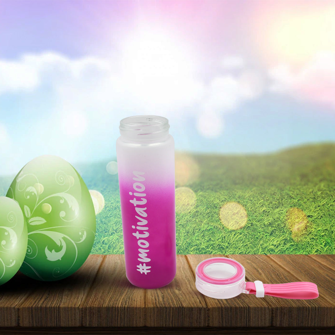 Colorful Portable Unbreakable Glass Water Bottle with Rubber Band – 350 ml | Stylish hydration. Strong design. Perfect for everyday use.