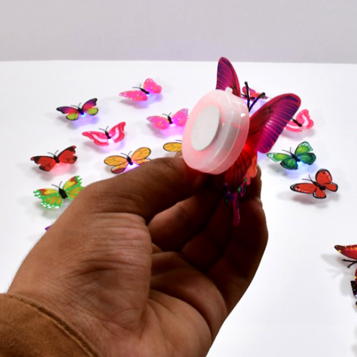 Butterfly 3D Illusion LED Night Lamp Decorative Table Light for Bedroom, Living Room, Lobby and Kids Room (Pack of 50)