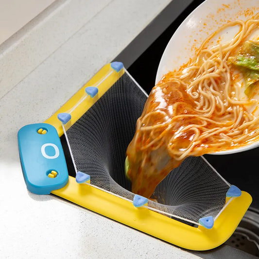 Premium Multipurpose Kitchen Sink Corner Filter Holder Set – Triangular Anti-Clog Drain Support for Food Waste Straining, Water Drainage & Daily Kitchen Cleaning