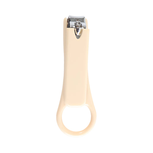 Ergonomic Ring Handle Nail Clipper for Precise Clean and Comfortable Trimming Long Lever Design with Anti Slip Grip Smooth Curved Blades Integrated Mini Nail File and Fingertip Control Loop for Salon Style Manicures (1 Pc)
