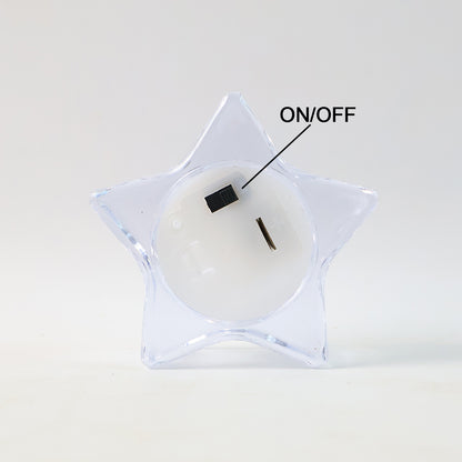 Star Shaped LED Flameless Tealight Candles Set of 4 Battery Operated Decorative Candles for Home Decor Festivals Weddings and Parties