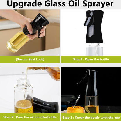 Glass Premium Oil Spray Bottle - (300 Ml Approx 1 Pc)