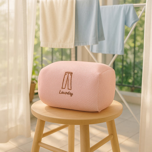 Thick 3d Mesh Laundry Wash Bag - (1 Pc) Protective Zippered Washing-Machine Bag | Anti-Twist • Anti-Pilling • Quick-Dry