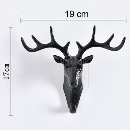 Deer Head Self Adhesive Wall Door Hook Hanger