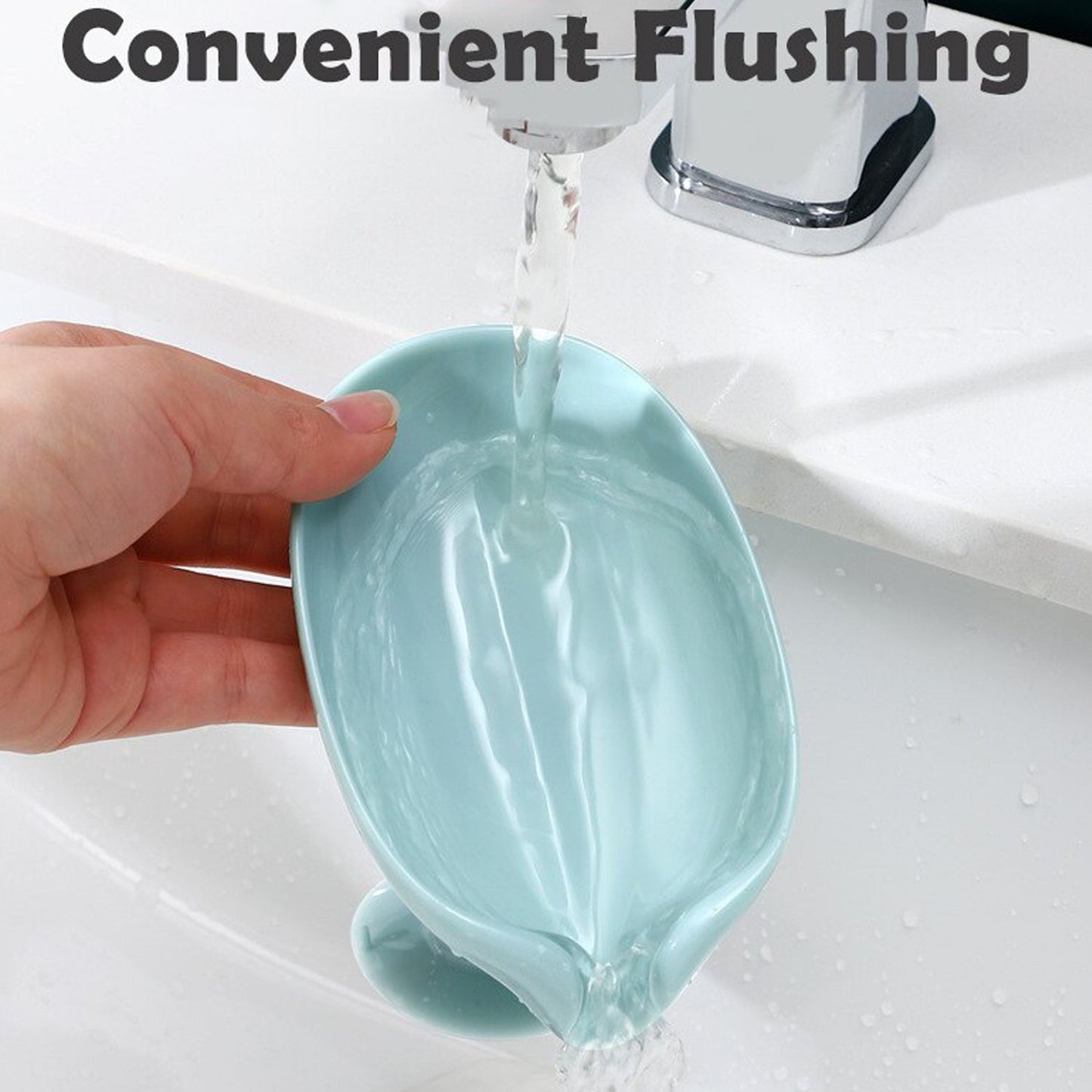 Self Draining Soap Holder For Bathroom | Leaf Shape Soap Dish | Kitchen Soap Tray
