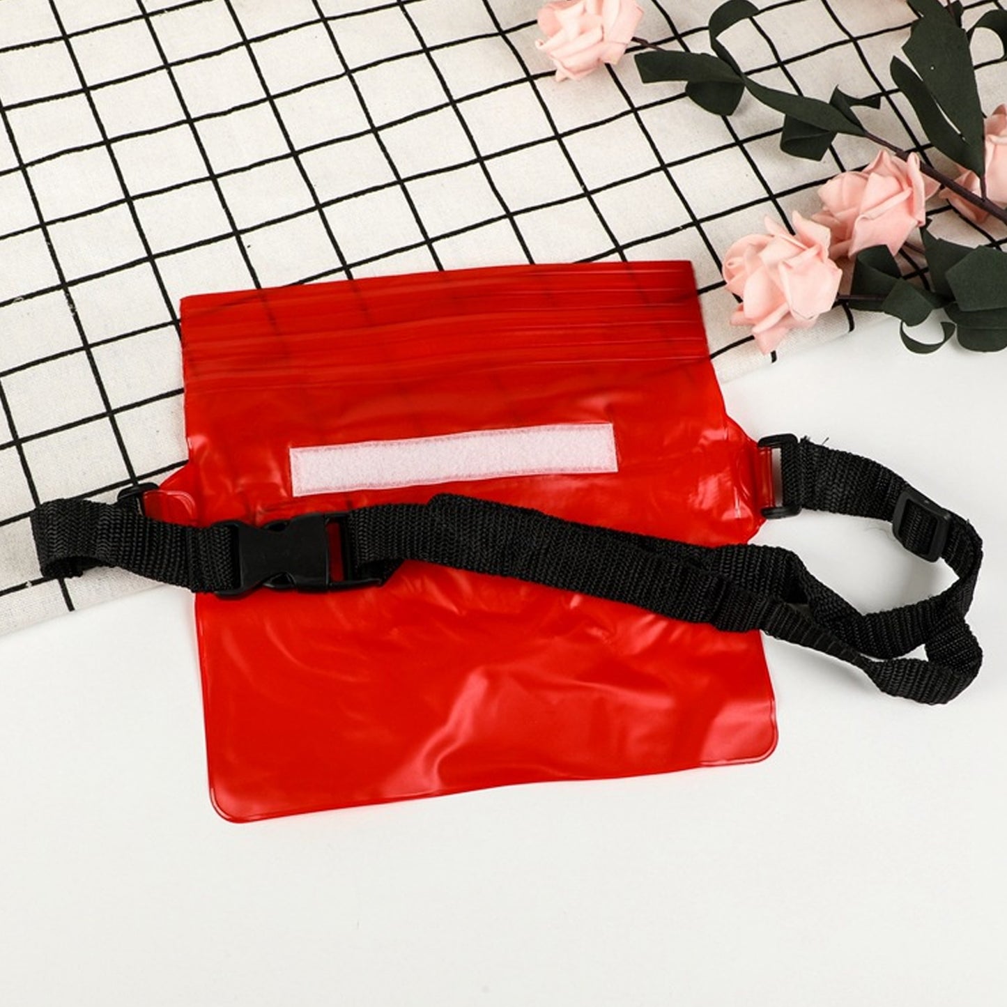 Waterproof Waist Pouch Bag with Adjustable Strap – Transparent Dry Storage Bag for Mobile, Cash and Essentials (Ideal for Swimming, Beach and Outdoor Activities – 1 Pc)