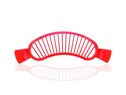 Plastic Banana Slicer and Cutter with Handle Quick Fruit Slicing Tool for Bananas, Strawberries, Cucumbers and More