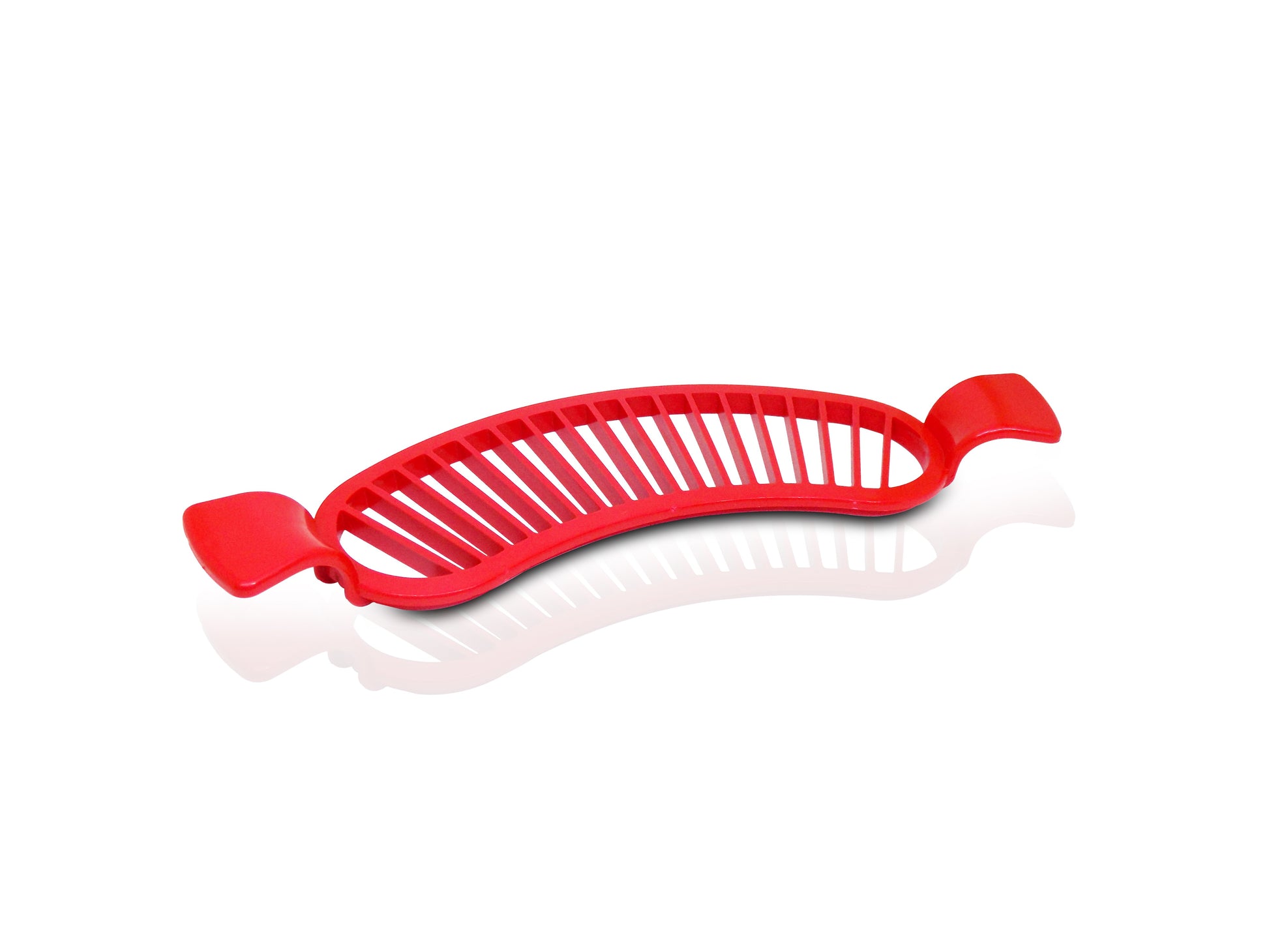 Plastic Banana Slicer and Cutter with Handle Quick Fruit Slicing Tool for Bananas, Strawberries, Cucumbers and More