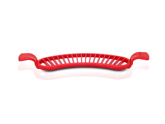 Plastic Banana Slicer and Cutter with Handle Quick Fruit Slicing Tool for Bananas, Strawberries, Cucumbers and More