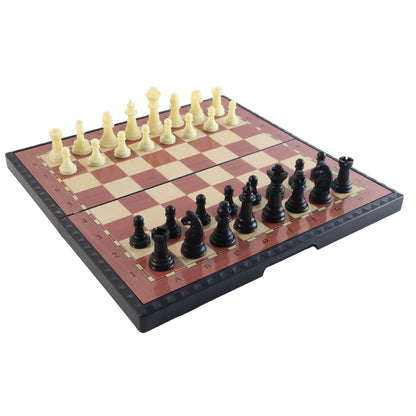 Foldable Magnetic Chess Board Game Set – Premium Plastic Chess Pieces with Magnetic Folding Board for Kids and Adults – Travel-Friendly Classic Strategy Game (1 Set)
