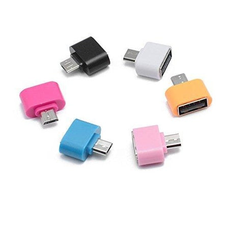 Micro USB OTG Adapter USB 2.0 Connector for Android Smartphones Tablets Pen Drive Keyboard Mouse Random Color (1 Pc)