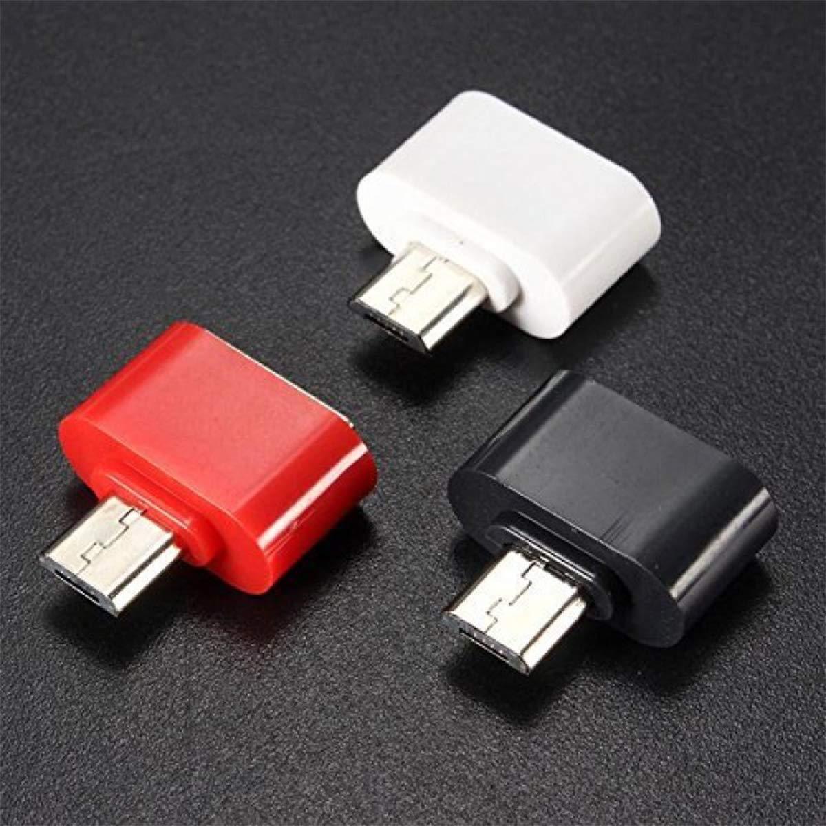 Micro USB OTG Adapter USB 2.0 Connector for Android Smartphones Tablets Pen Drive Keyboard Mouse Random Color (1 Pc)