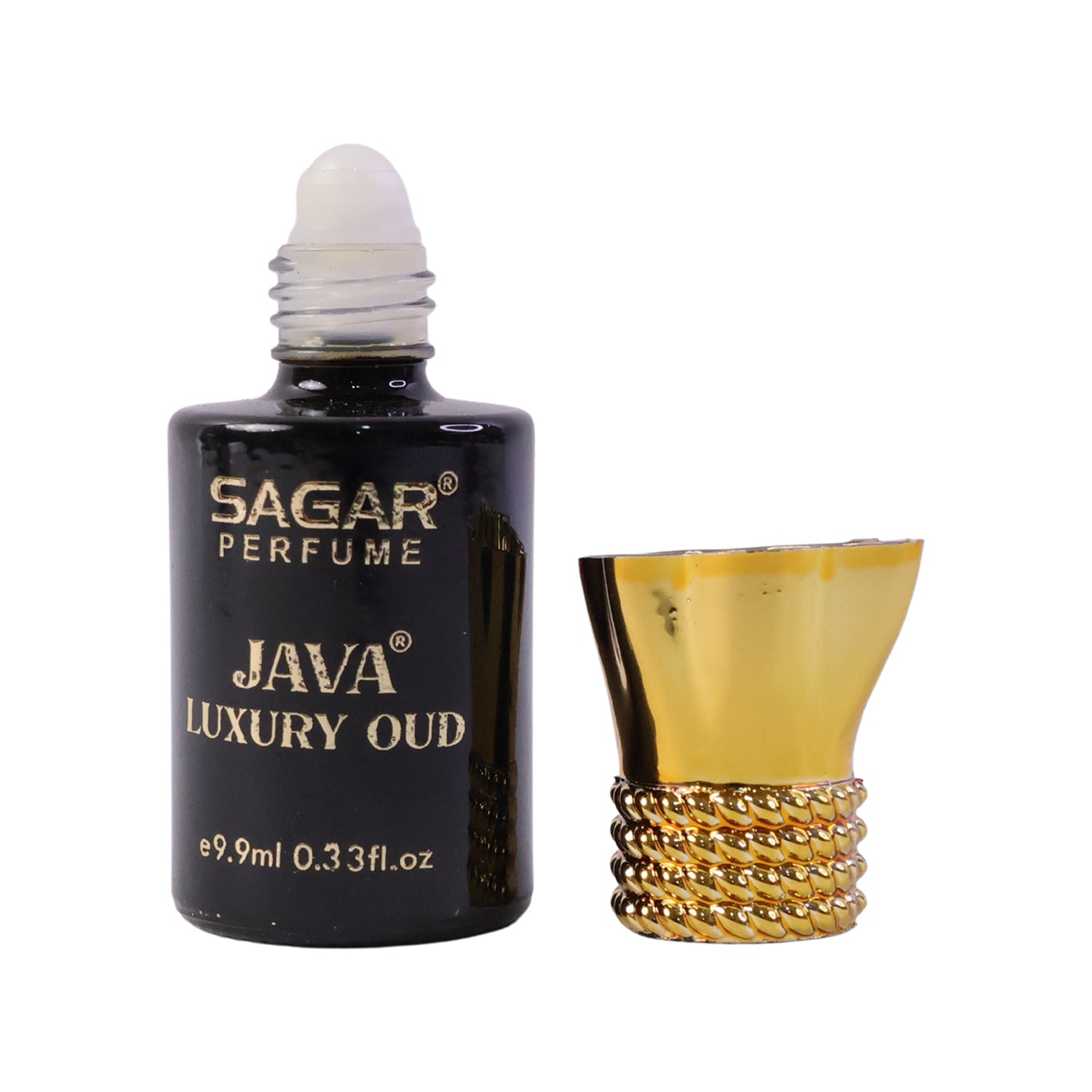 Sagar Java Luxury Oud Roll On Attar, Alcohol Free Long Lasting Woody Perfume Oil for Men and Women, 9.9 ml