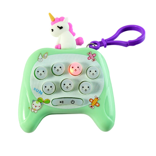 Unicorn Cartoon Push-Button Keychain Toy - (1 Pc)