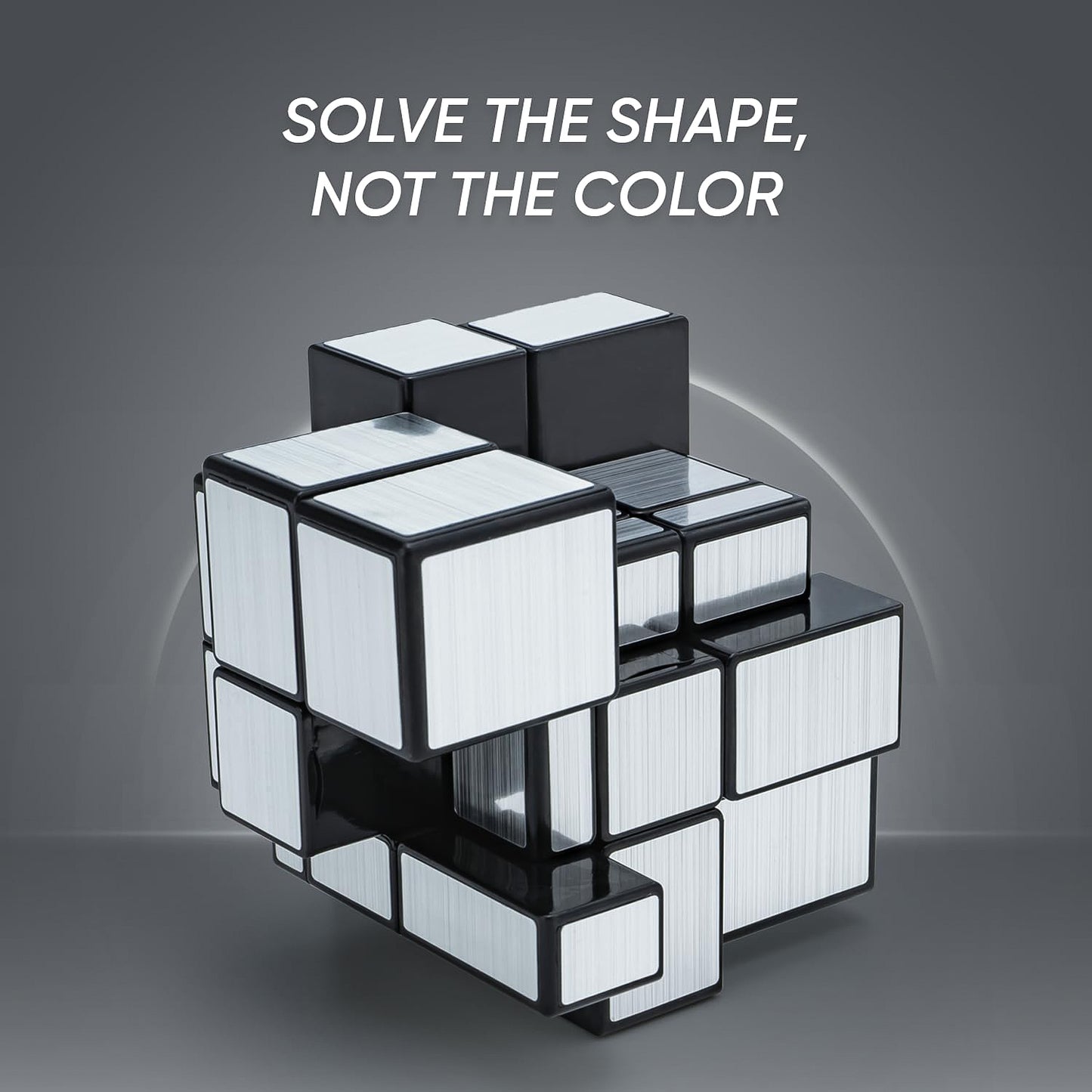 Mirror Cube 3x3 Puzzle Cube With Reflective Silver Surfaces