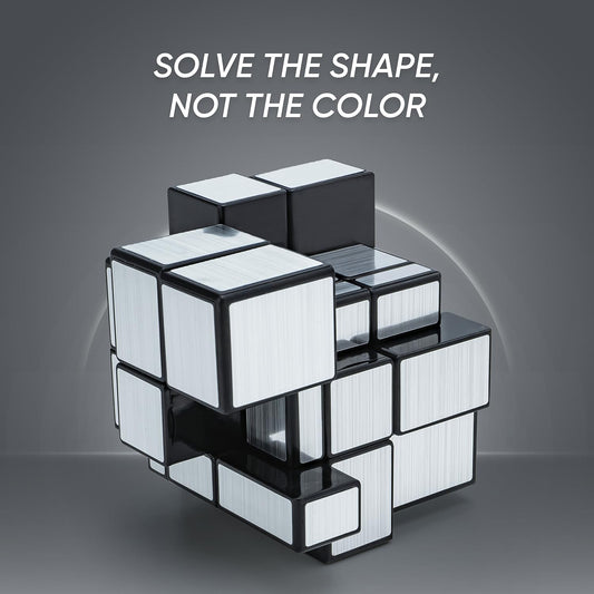 Mirror Cube 3x3 Puzzle Cube With Reflective Silver Surfaces
