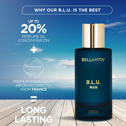Bellavita Premium B.L.U. Man Eau De Perfume - 100 Ml