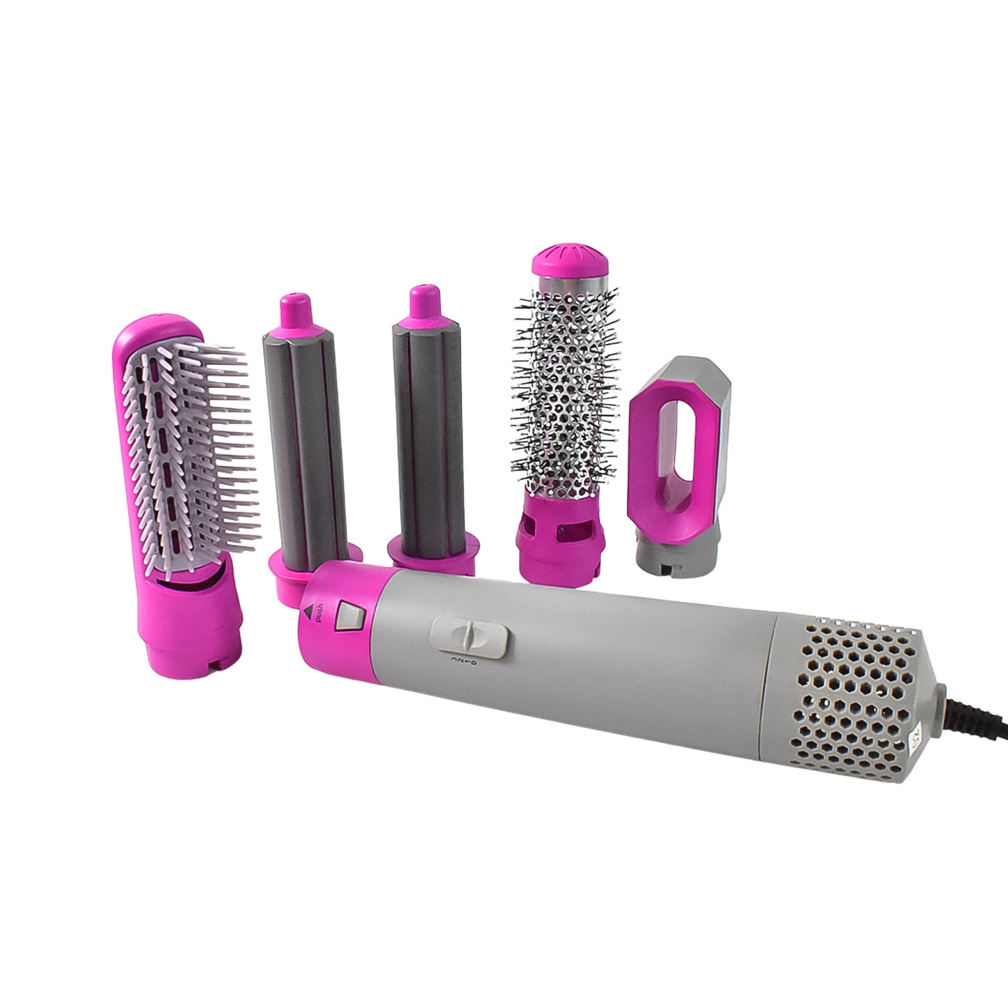 5 In 1 Hair Dryer Brush Hot Air Styler 1000W Multifunction Hair Styling Tool with Detachable Brush Heads for Drying, Straightening, Curling, Volumizing and Combing