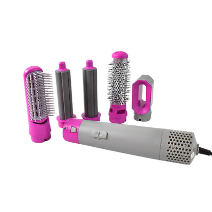 5 In 1 Hair Dryer Brush Hot Air Styler 1000W Multifunction Hair Styling Tool with Detachable Brush Heads for Drying, Straightening, Curling, Volumizing and Combing