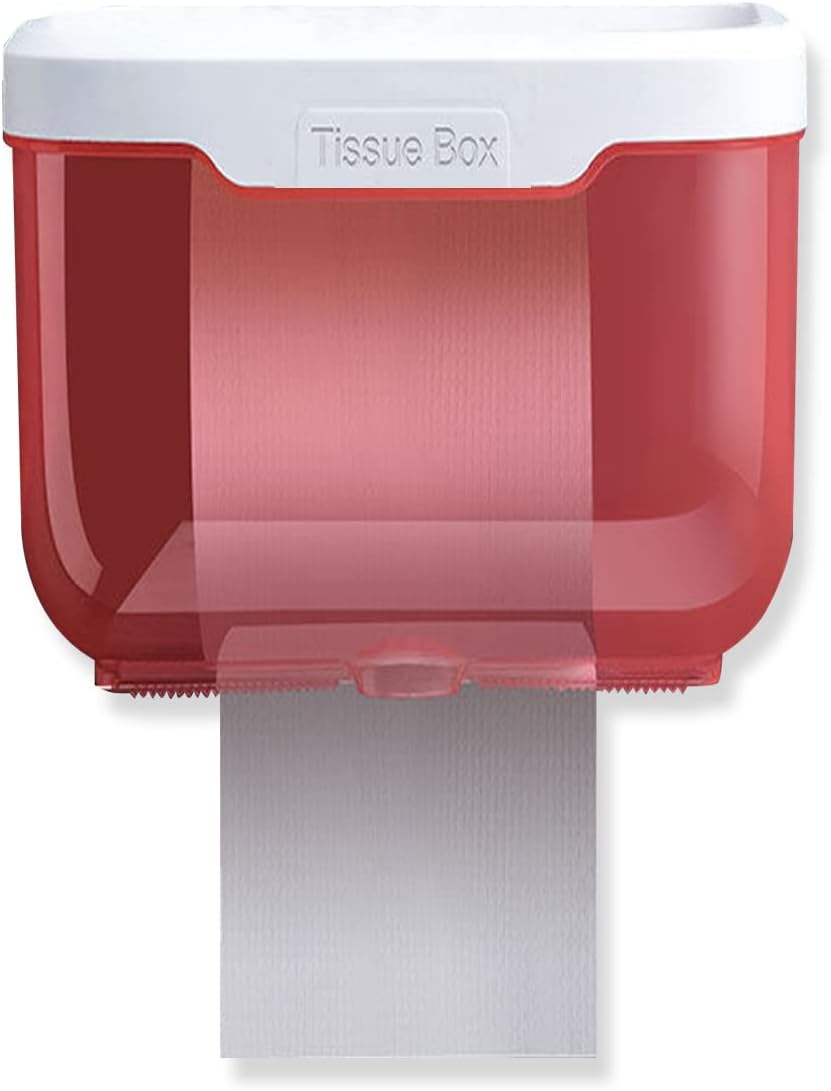 Multifunction 2-in-1 Bathroom Tissue Box Holder with Phone & Tablet Shelf