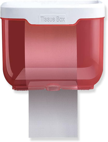Multifunction 2-in-1 Bathroom Tissue Box Holder with Phone & Tablet Shelf