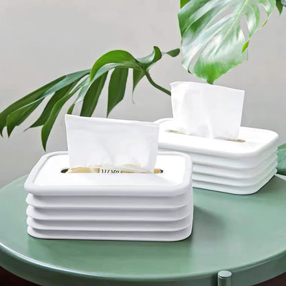 Silicone Tissue Holder – Flexible Wave Design Tissue Box for Bathroom, Office, Car & Bedroom (1 Pc)