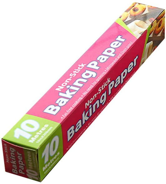 Non Stick Baking Paper Roll 10 Meters | Microwave and Oven Safe Parchment Paper for Baking, Cooking, Roasting and Food Wrapping