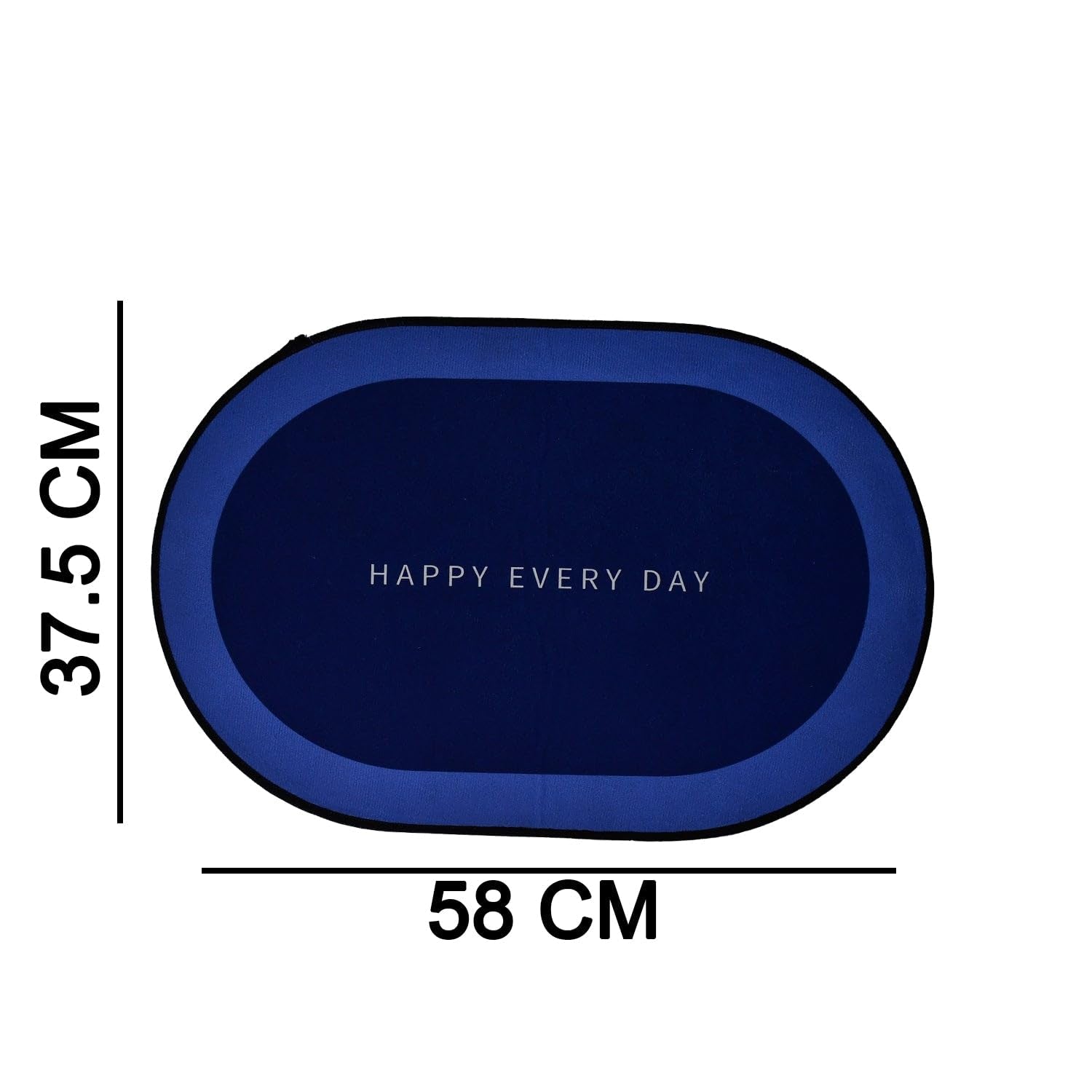 Bathroom Floor Mat Fast Absorbing Slip-resistant Oval Design