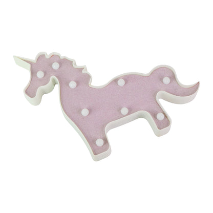 Magical Unicorn Shaped LED Decorative Night Light Battery Operated Marquee Lamp for Kids Room Bedroom Party Home Decoration Wall and Table Decor