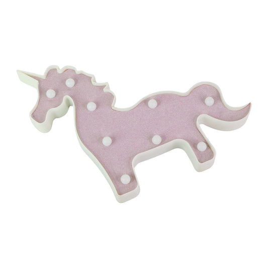 Magical Unicorn Shaped LED Decorative Night Light Battery Operated Marquee Lamp for Kids Room Bedroom Party Home Decoration Wall and Table Decor