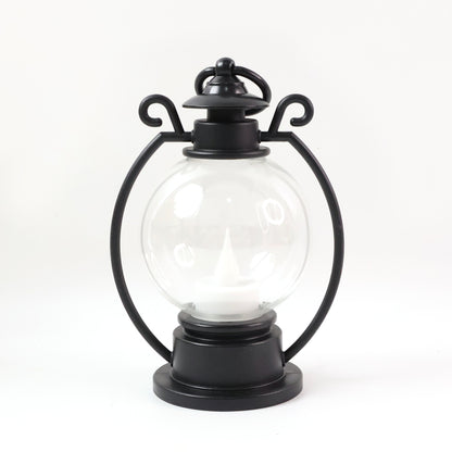 LED Storm Lantern Decorative Light Vintage Style Battery Operated Flickering Flame Candle Lamp for Home, Diwali, Christmas and Festive Decoration (1 Pc)