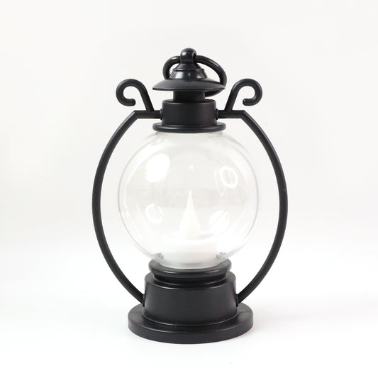 LED Storm Lantern Decorative Light Vintage Style Battery Operated Flickering Flame Candle Lamp for Home, Diwali, Christmas and Festive Decoration (1 Pc)