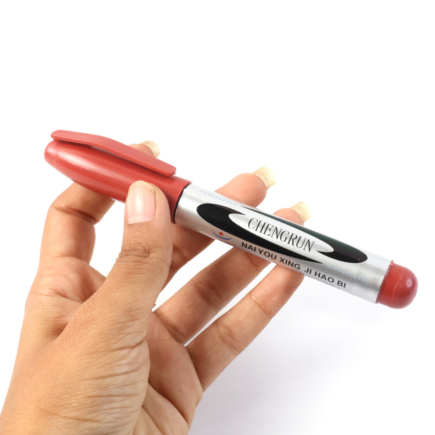 Maroon Premium Permanent Marker Pen for Writing, Labeling, Office, School & Industrial Use | Quick-Dry Anti-Smudge Multi-Surface Marker with Smooth Bold Ink & Precision Tip (1 Pc)
