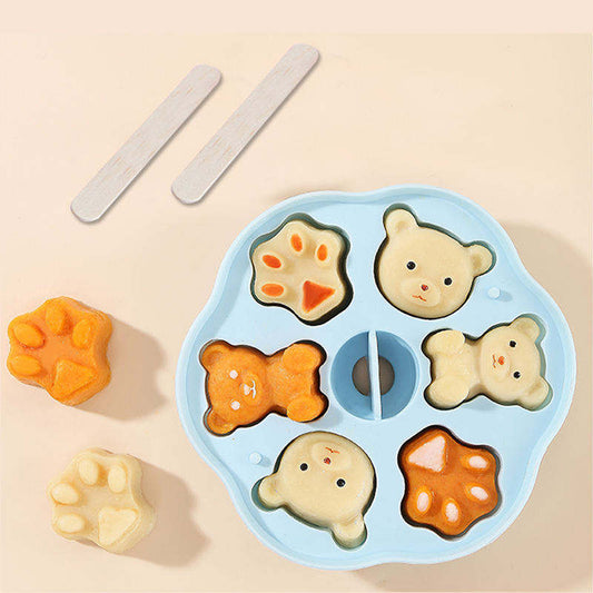 Premium Food-Grade Silicone Kids Cartoon Shape Chocolate, Jelly & Candy Mold – Non-Stick Flexible Baking Tray for Mini Treats, Animal & Paw Designs, Reusable DIY Dessert Mold (1 Pc)
