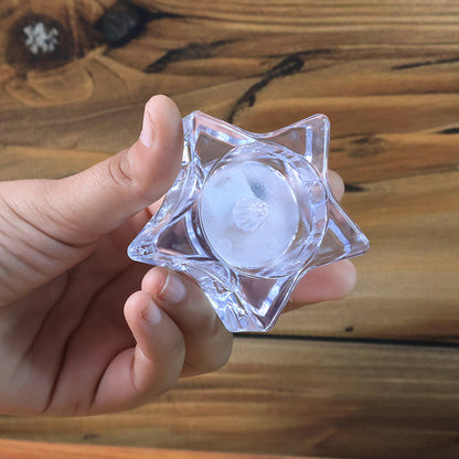 Star Shaped LED Flameless Tealight Candles Set of 4 Battery Operated Decorative Candles for Home Decor Festivals Weddings and Parties