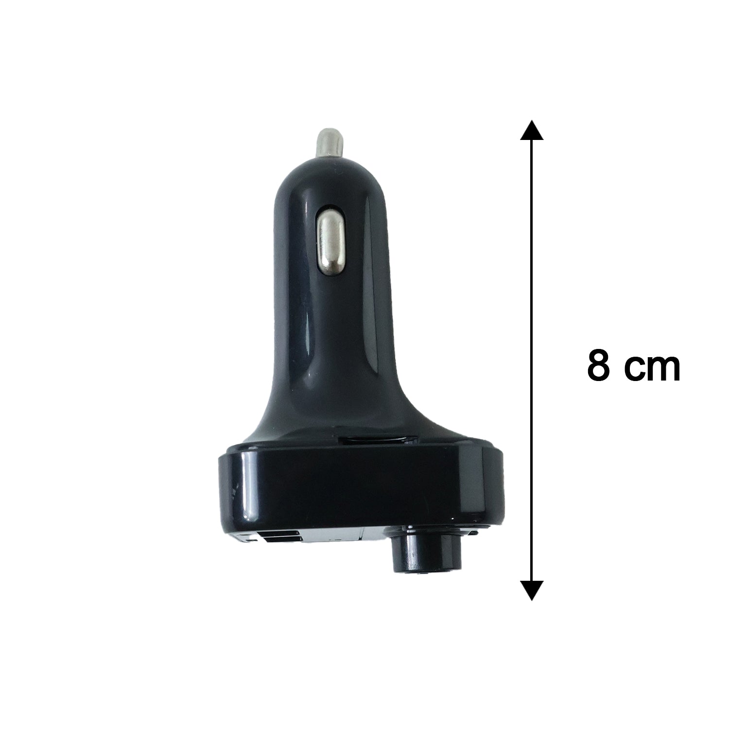Wireless Car FM Transmitter with Dual USB Fast Charging Bluetooth Handsfree Calling Music Player LED Display and Control Knob (1 Pc)