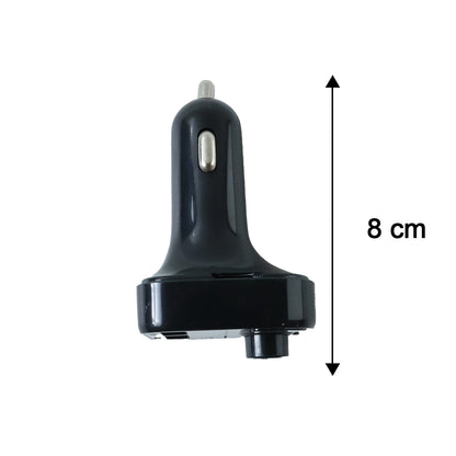 Wireless Car FM Transmitter with Dual USB Fast Charging Bluetooth Handsfree Calling Music Player LED Display and Control Knob (1 Pc)