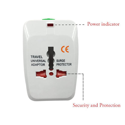 Universal Worldwide Travel Adapter International Power Plug Converter with USB Charging AU UK US EU Multi Plug Adapter (1 Pc)