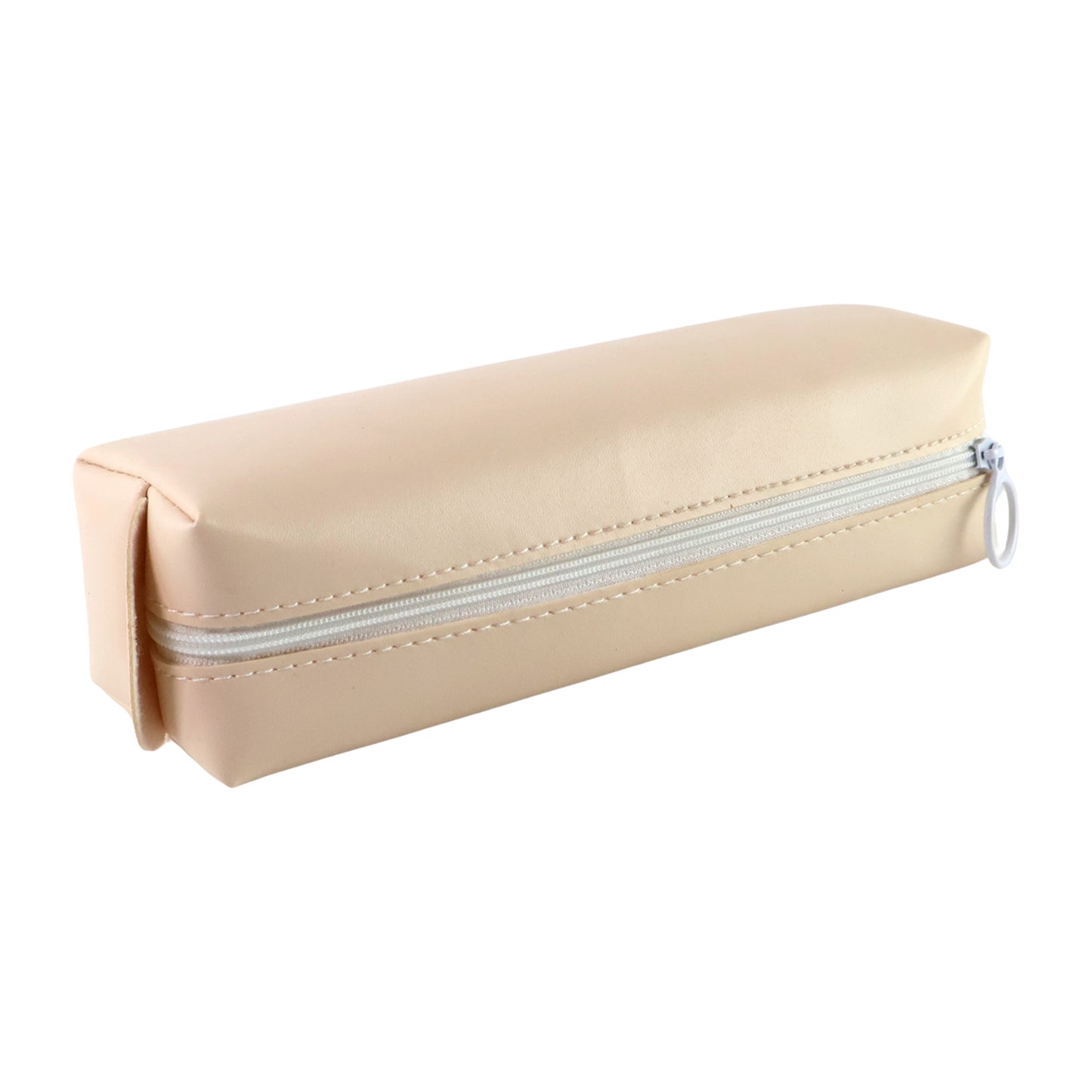 Slim PU Leather Pencil Pouch - (1 Pc) Soft Zippered Stationery Case with Ring Pull | Lightweight, Spill-Resistant & Multi-Purpose