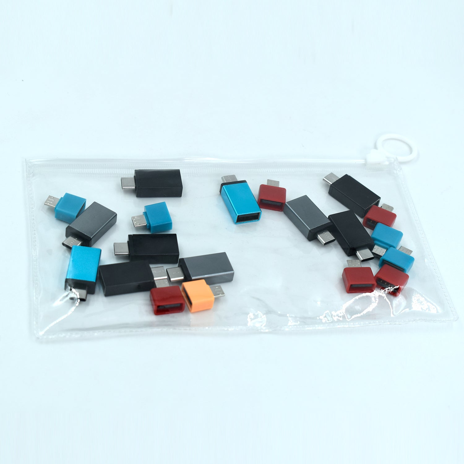 Type-C OTG Adapter and Micro USB OTG Adapter Combo USB 2.0 Fast Charging Data Transfer Plug and Play Pack of 20
