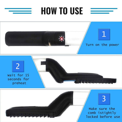 Men's Beard and Hair Curling Straightener Modelling Comb – Electric Ceramic Styling Comb for Beard Straightening, Hair Smoothing and Quick Grooming (1 Pc)