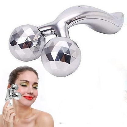 3D Y Shape Solar Microcurrent Face and Body Massager Roller for Skin Tightening, Face Lift and Full Body Massage (1 Pc)