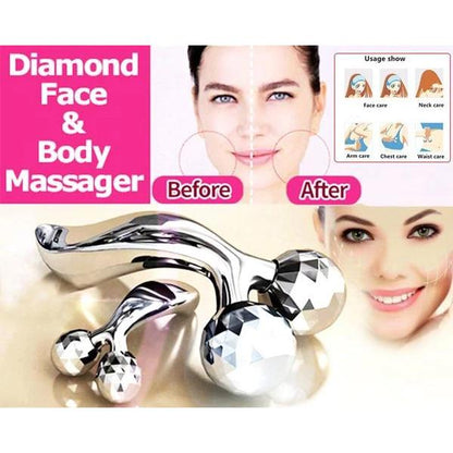 3D Y Shape Solar Microcurrent Face and Body Massager Roller for Skin Tightening, Face Lift and Full Body Massage (1 Pc)