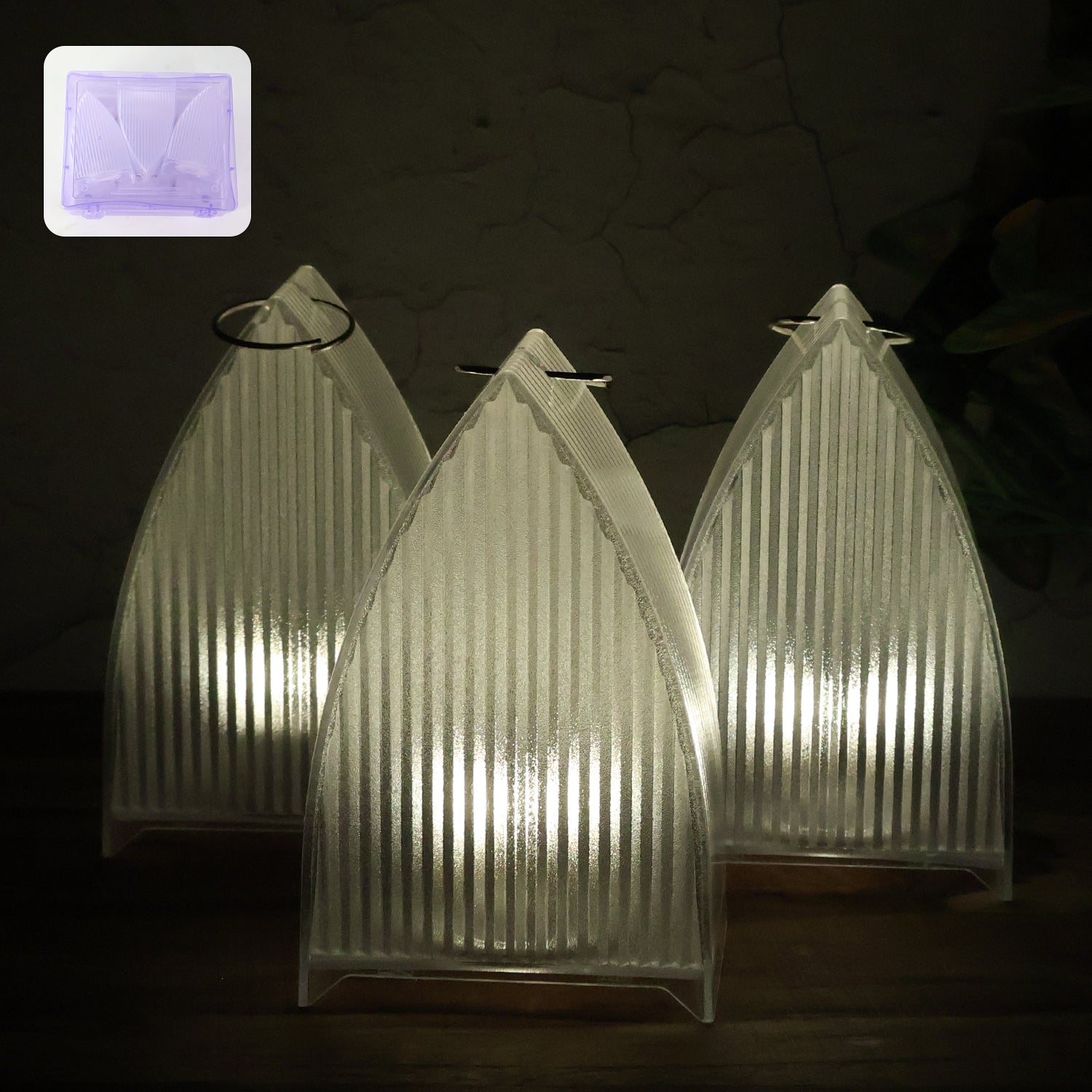 Flameless Led Decorative Lantern Lights - (3 Pc)